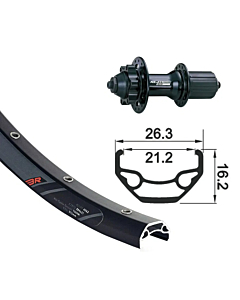 GMB XLC / Rodi Black Rock Disc Ruota Posteriore MTB 26" QR