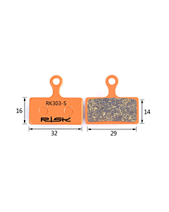 Risk RK303-S Pastiglie Semimetalliche Shimano XTR / XT / SLX